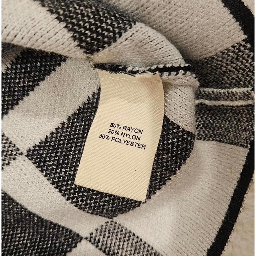 Nwt Marled Black and White Plaid Women's Sweater Vest-XL - Picture 7 of 7